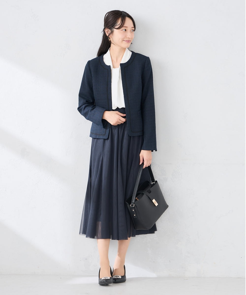 KABCD02059 a.v.v Elmi(アー・ヴェ・ヴェ) 【低身長サイズ】【洗える】ボウタイ風ブラウス ピンク