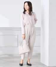 KABCD02059 a.v.v Elmi(アー・ヴェ・ヴェ) 【低身長サイズ】【洗える】ボウタイ風ブラウス ピンク