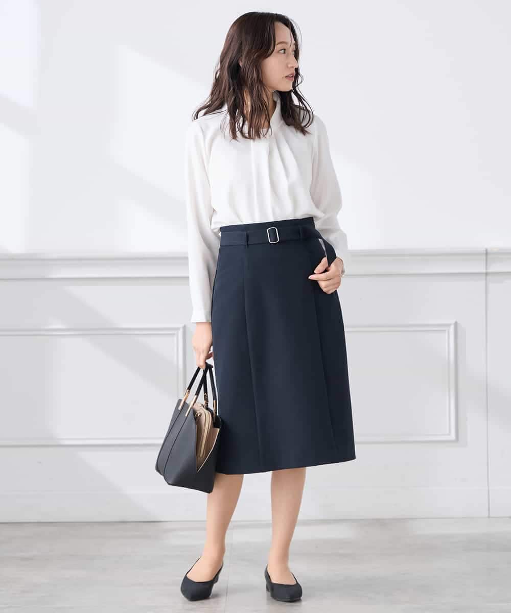 KABCD02059 a.v.v Elmi(アー・ヴェ・ヴェ) 【低身長サイズ】【洗える】ボウタイ風ブラウス ピンク