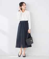 KABCD02059 a.v.v Elmi(アー・ヴェ・ヴェ) 【低身長サイズ】【洗える】ボウタイ風ブラウス ピンク