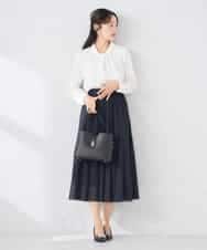 KABCD02059 a.v.v Elmi(アー・ヴェ・ヴェ) 【低身長サイズ】【洗える】ボウタイ風ブラウス ピンク