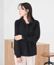 KABCD02059 a.v.v Elmi(アー・ヴェ・ヴェ) 【低身長サイズ】【洗える】ボウタイ風ブラウス ピンク