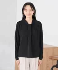 KABCD02059 a.v.v Elmi(アー・ヴェ・ヴェ) 【低身長サイズ】【洗える】ボウタイ風ブラウス ピンク