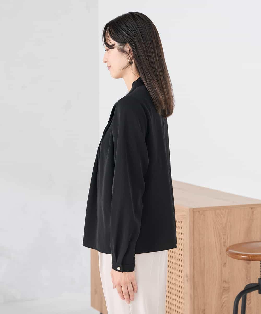 KABCD02059 a.v.v Elmi(アー・ヴェ・ヴェ) 【低身長サイズ】【洗える】ボウタイ風ブラウス ピンク