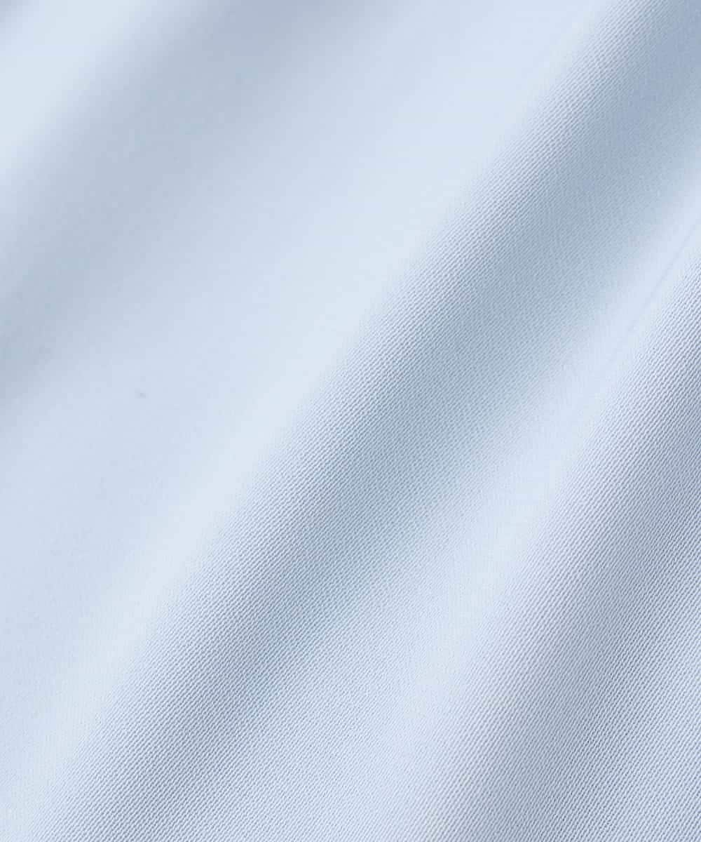 KABCD03059 a.v.v Elmi(アー・ヴェ・ヴェ) 【低身長サイズ】【洗える】タックネックブラウス ライトブルー