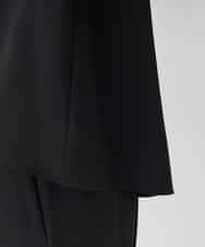 KABCD05059 a.v.v Elmi(アー・ヴェ・ヴェ) 【低身長サイズ】サテンバックフレアブラウス【洗える/速乾/毛玉になりにくい/イージーケア】 ネイビー