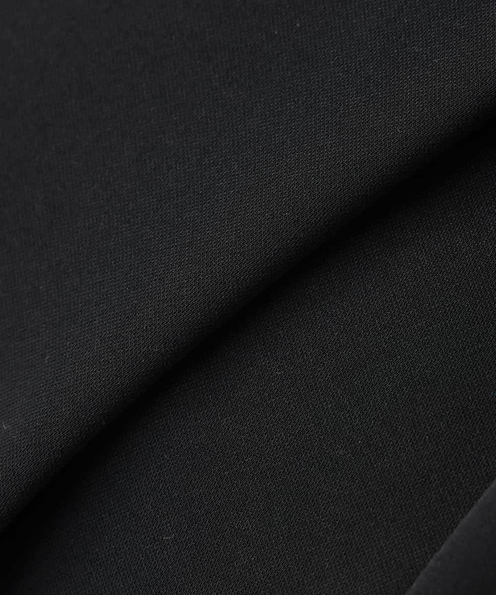 KABCD05059 a.v.v Elmi(アー・ヴェ・ヴェ) 【低身長サイズ】サテンバックフレアブラウス【洗える/速乾/毛玉になりにくい/イージーケア】 ネイビー