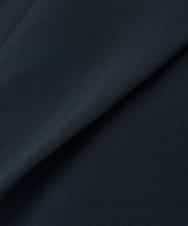 KABCD06059 a.v.v Elmi(アー・ヴェ・ヴェ) 【低身長サイズ】2WAYサテン襟付きペプラムブラウス【洗える/速乾/毛玉になりにくい/イージーケア】 ネイビー