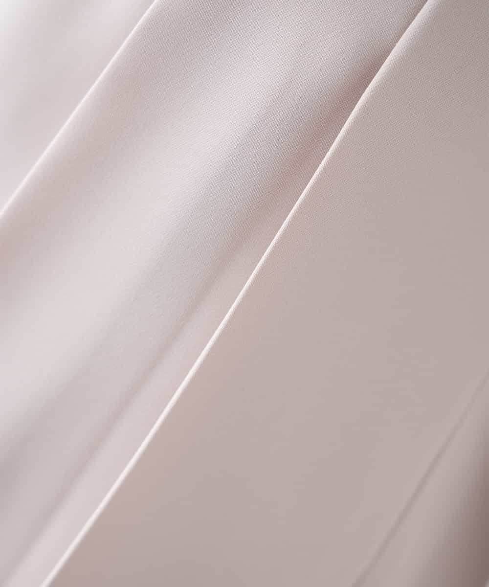 KABCD06059 a.v.v Elmi(アー・ヴェ・ヴェ) 【低身長サイズ】2WAYサテン襟付きペプラムブラウス【洗える/速乾/毛玉になりにくい/イージーケア】 ネイビー