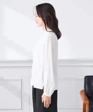 KABCD07059 a.v.v Elmi(アー・ヴェ・ヴェ) 【低身長サイズ】【洗える】2WAY袖プリーツボウタイブラウス ホワイト