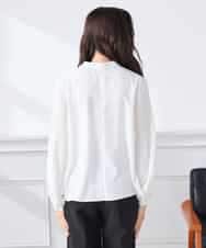 KABCD07059 a.v.v Elmi(アー・ヴェ・ヴェ) 【低身長サイズ】【洗える】2WAY袖プリーツボウタイブラウス ホワイト