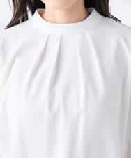 KABCD07059 a.v.v Elmi(アー・ヴェ・ヴェ) 【低身長サイズ】【洗える】2WAY袖プリーツボウタイブラウス ホワイト