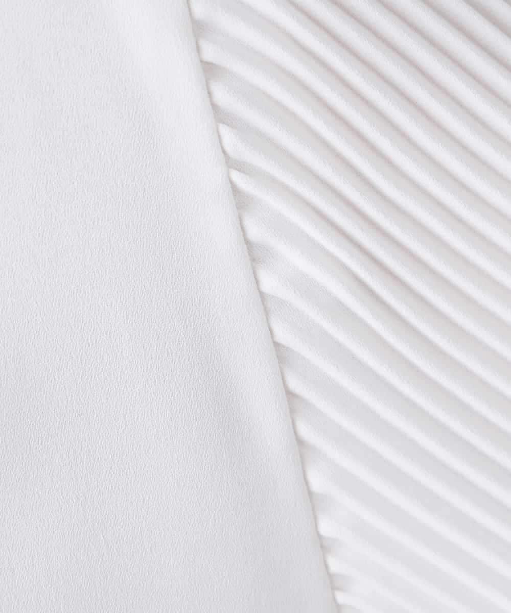 KABCD07059 a.v.v Elmi(アー・ヴェ・ヴェ) 【低身長サイズ】【洗える】2WAY袖プリーツボウタイブラウス ホワイト