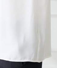 KABFE09059 a.v.v Elmi(アー・ヴェ・ヴェ) 【低身長サイズ】幾何柄ボウタイ風ブラウス ライトブルー