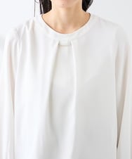 KABFE10059 a.v.v Elmi(アー・ヴェ・ヴェ) 【低身長サイズ】【洗える/ストレッチ】バーチャームボウタイブラウス ピンク