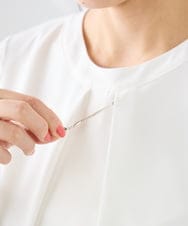 KABFE10059 a.v.v Elmi(アー・ヴェ・ヴェ) 【低身長サイズ】【洗える/ストレッチ】バーチャームボウタイブラウス ピンク