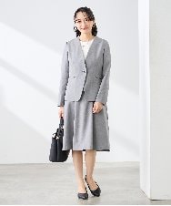 KABFE10059 a.v.v Elmi(アー・ヴェ・ヴェ) 【低身長サイズ】【洗える/ストレッチ】バーチャームボウタイブラウス ピンク