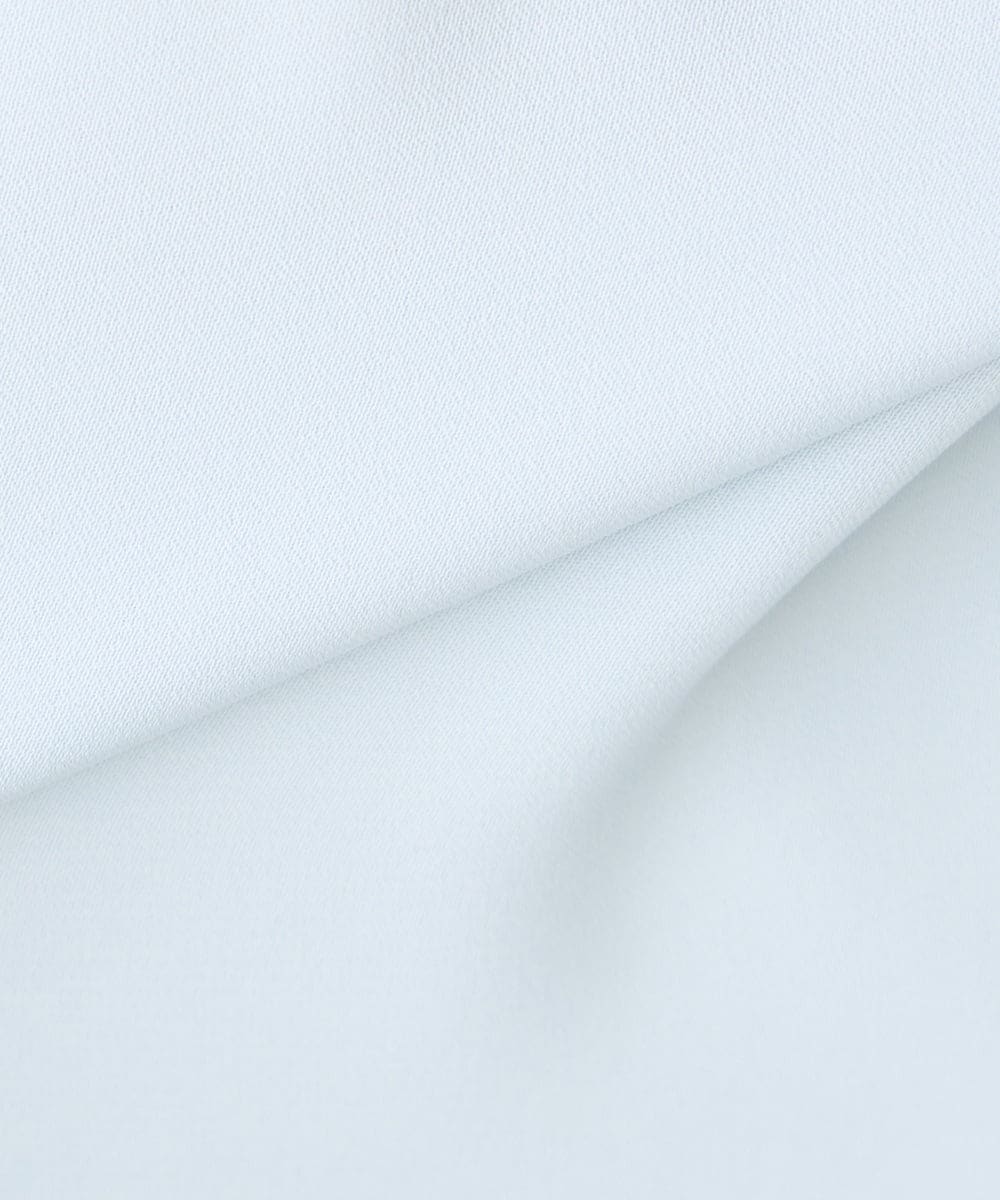 KABFE11059 a.v.v Elmi(アー・ヴェ・ヴェ) 【低身長サイズ】【洗える】タックネックブラウス ライトブルー