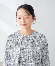 KABJE01059 a.v.v Elmi(アー・ヴェ・ヴェ) 【低身長サイズ/洗える】 ボウタイブラウス  ホワイト