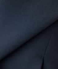 KADCD01099 a.v.v Elmi(アー・ヴェ・ヴェ) 【低身長サイズ】【洗える/ストレッチ/セットアップ対応】ダブルクロスVネックノーカラージャケット ネイビー