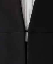 KADCD02099 a.v.v Elmi(アー・ヴェ・ヴェ) 【低身長サイズ】【洗える/ストレッチ/セットアップ対応】ダブルクロスキーネックジャケット ネイビー