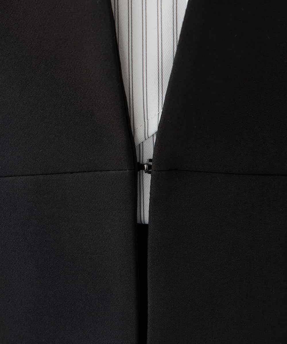 KADCD02099 a.v.v Elmi(アー・ヴェ・ヴェ) 【低身長サイズ】【洗える/ストレッチ/セットアップ対応】ダブルクロスキーネックジャケット ネイビー