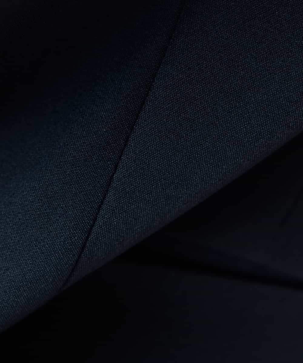 KADCD02099 a.v.v Elmi(アー・ヴェ・ヴェ) 【低身長サイズ】【洗える/ストレッチ/セットアップ対応】ダブルクロスキーネックジャケット ネイビー