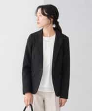 KADCD03099 a.v.v Elmi(アー・ヴェ・ヴェ) 【低身長サイズ】【洗える/ストレッチ/セットアップ対応】ダブルクロステーラードジャケット ネイビー