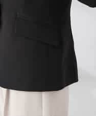 KADCD03099 a.v.v Elmi(アー・ヴェ・ヴェ) 【低身長サイズ】【洗える/ストレッチ/セットアップ対応】ダブルクロステーラードジャケット ネイビー