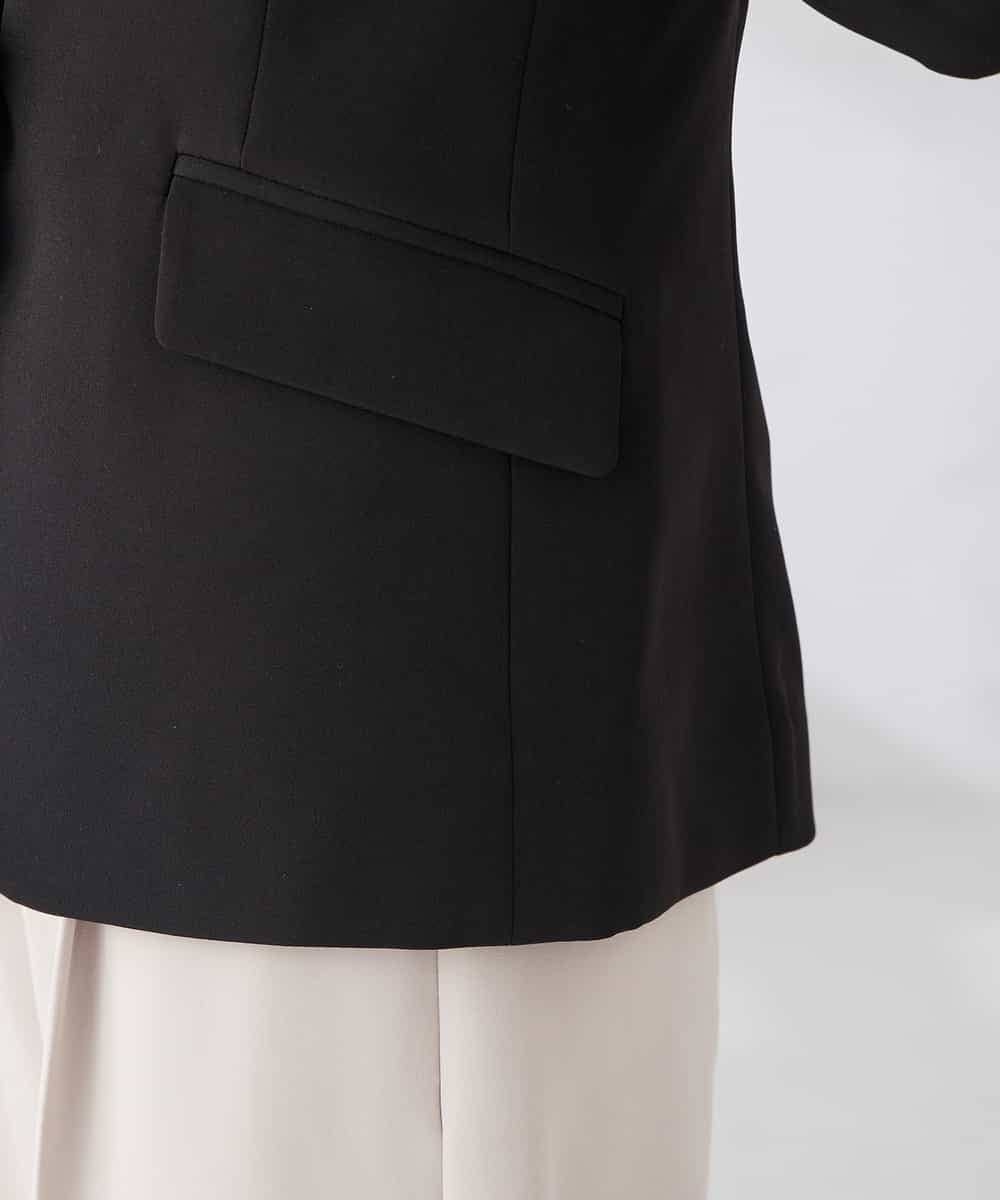 KADCD03099 a.v.v Elmi(アー・ヴェ・ヴェ) 【低身長サイズ】【洗える/ストレッチ/セットアップ対応】ダブルクロステーラードジャケット ネイビー