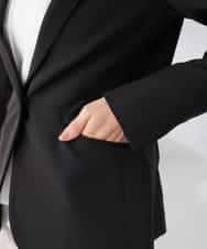 KADCD03099 a.v.v Elmi(アー・ヴェ・ヴェ) 【低身長サイズ】【洗える/ストレッチ/セットアップ対応】ダブルクロステーラードジャケット ネイビー