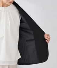 KADCD03099 a.v.v Elmi(アー・ヴェ・ヴェ) 【低身長サイズ】【洗える/ストレッチ/セットアップ対応】ダブルクロステーラードジャケット ネイビー