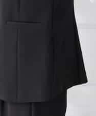 KADCD04089 a.v.v Elmi(アー・ヴェ・ヴェ) 【低身長サイズ】【洗える/ストレッチ/セットアップ対応】ダブルクロステーラードジレ ブラック