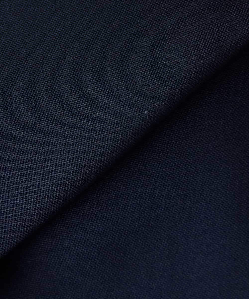 KADFE20109 a.v.v Elmi(アー・ヴェ・ヴェ) 【低身長サイズ】【洗える/UVカット】リネンライクストレッチノーカラージャケット ネイビー