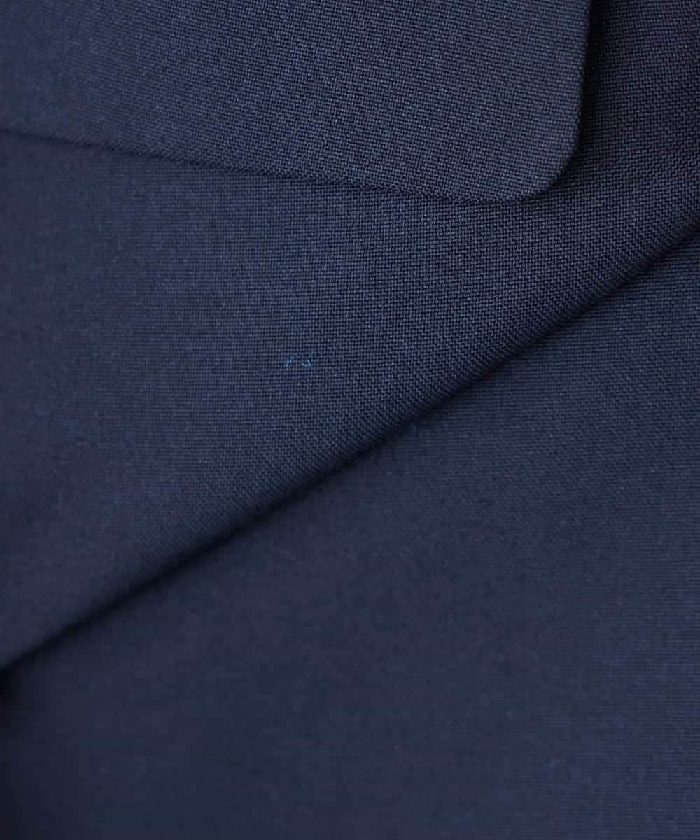 KADFE22109 a.v.v Elmi(アー・ヴェ・ヴェ) 【低身長サイズ】【洗える/UVカット】リネンライクストレッチテーラードジャケット ネイビー