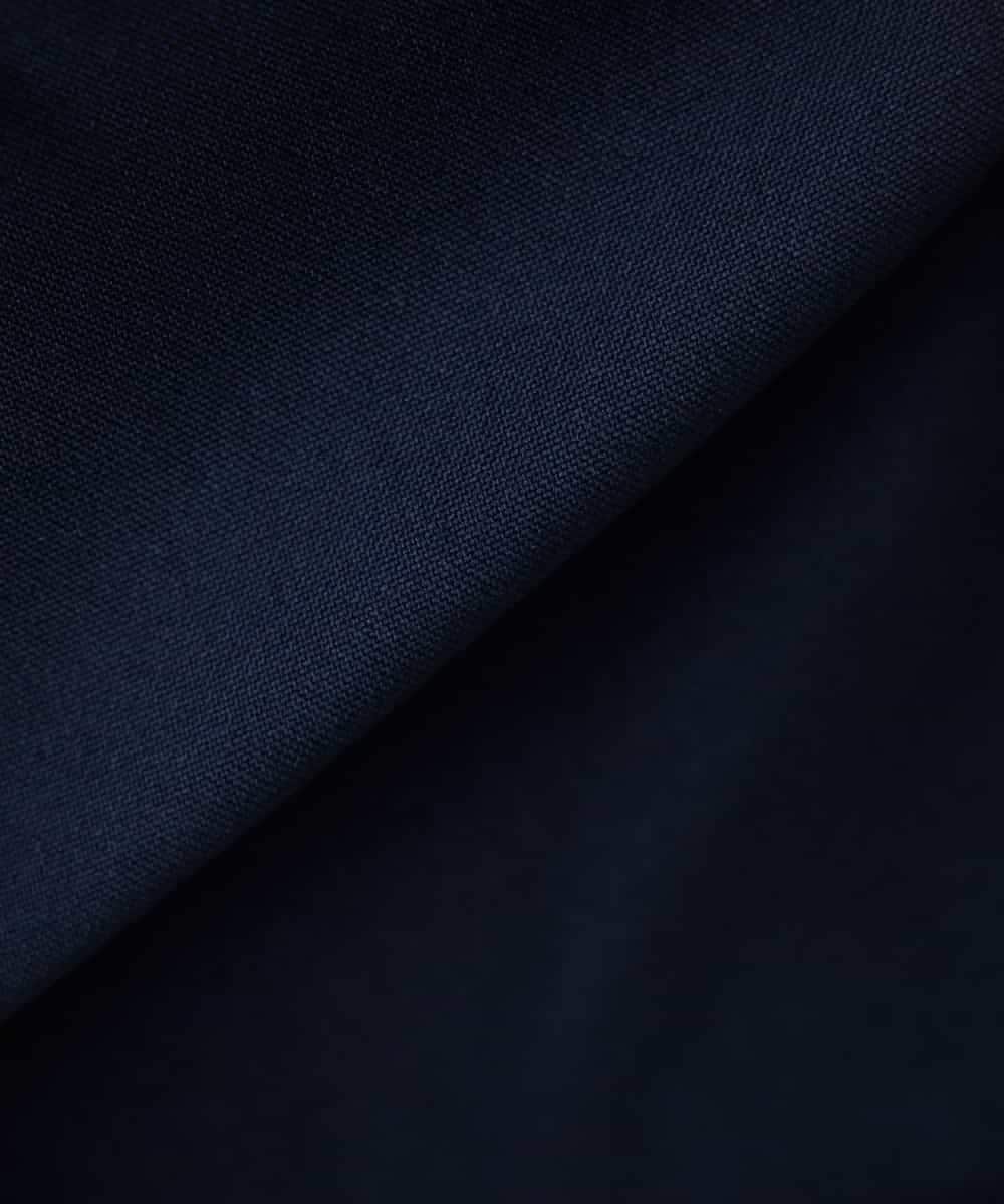 KADFE23109 a.v.v Elmi(アー・ヴェ・ヴェ) 【低身長サイズ】【洗える/UVカット】リネンライクストレッチダブルブレストジャケット ネイビー