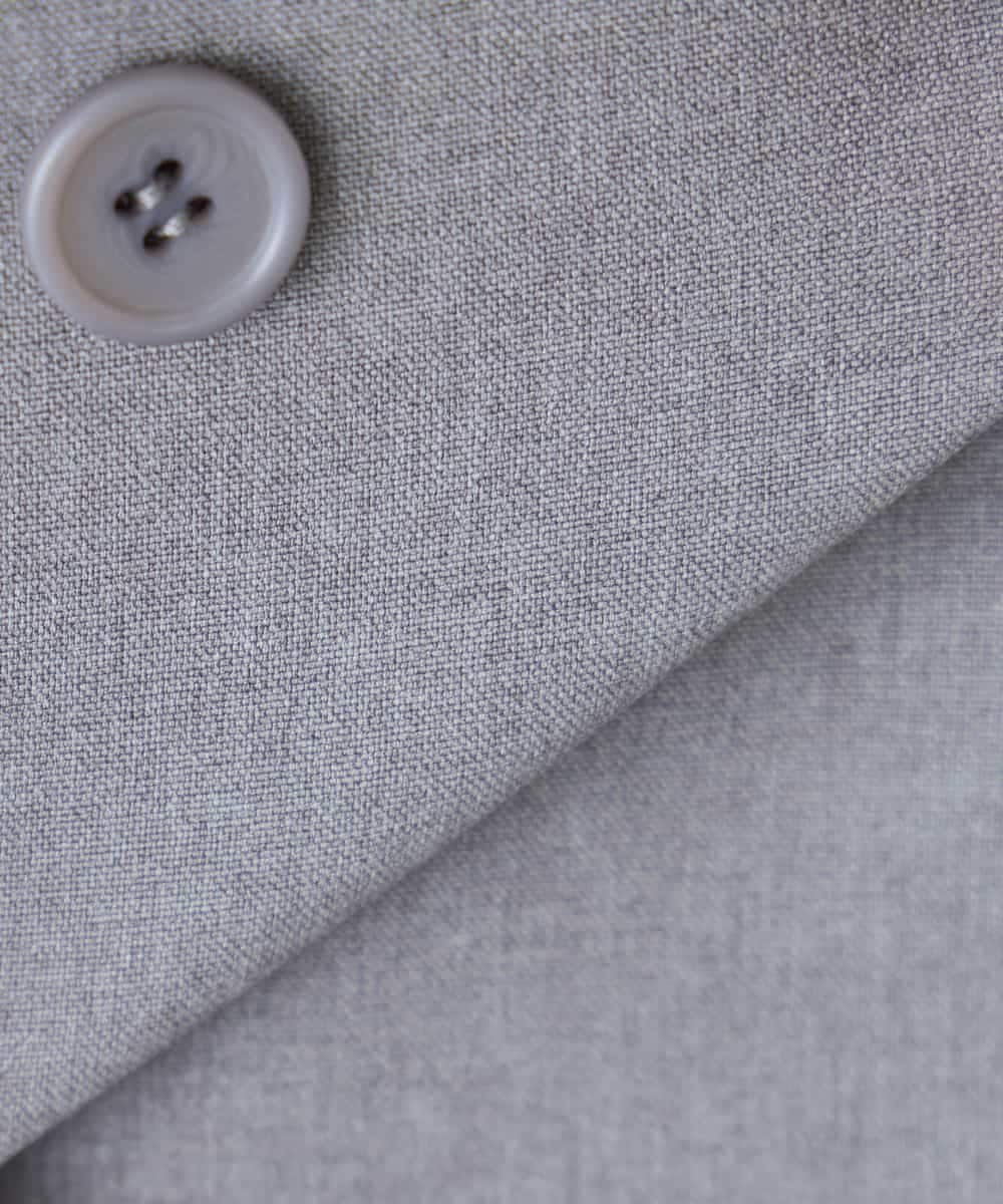 KADFE23109 a.v.v Elmi(アー・ヴェ・ヴェ) 【低身長サイズ】【洗える/UVカット】リネンライクストレッチダブルブレストジャケット ネイビー