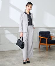 KADGE31109 a.v.v Elmi(アー・ヴェ・ヴェ) 【低身長サイズ】サマーストレッチキーネックジャケット【接触冷感/イージーケア/UVカット/吸水速乾】 ネイビー