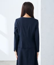 KADGE31109 a.v.v Elmi(アー・ヴェ・ヴェ) 【低身長サイズ】サマーストレッチキーネックジャケット【接触冷感/イージーケア/UVカット/吸水速乾】 ネイビー