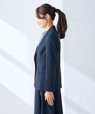 KADGE32109 a.v.v Elmi(アー・ヴェ・ヴェ) 【低身長サイズ】サマーストレッチテーラードジャケット【接触冷感/イージーケア/UVカット/吸水速乾】 ネイビー