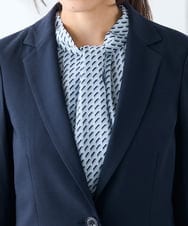 KADGE32109 a.v.v Elmi(アー・ヴェ・ヴェ) 【低身長サイズ】サマーストレッチテーラードジャケット【接触冷感/イージーケア/UVカット/吸水速乾】 ネイビー