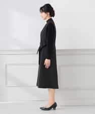 KAECD01099 a.v.v Elmi(アー・ヴェ・ヴェ) 【低身長サイズ】【洗える/ストレッチ/セットアップ対応】ダブルクロスロングジレワンピース ネイビー