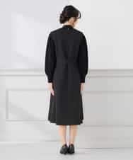 KAECD01099 a.v.v Elmi(アー・ヴェ・ヴェ) 【低身長サイズ】【洗える/ストレッチ/セットアップ対応】ダブルクロスロングジレワンピース ネイビー