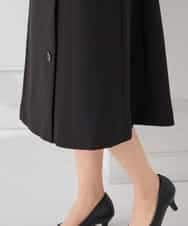 KAECD01099 a.v.v Elmi(アー・ヴェ・ヴェ) 【低身長サイズ】【洗える/ストレッチ/セットアップ対応】ダブルクロスロングジレワンピース ネイビー