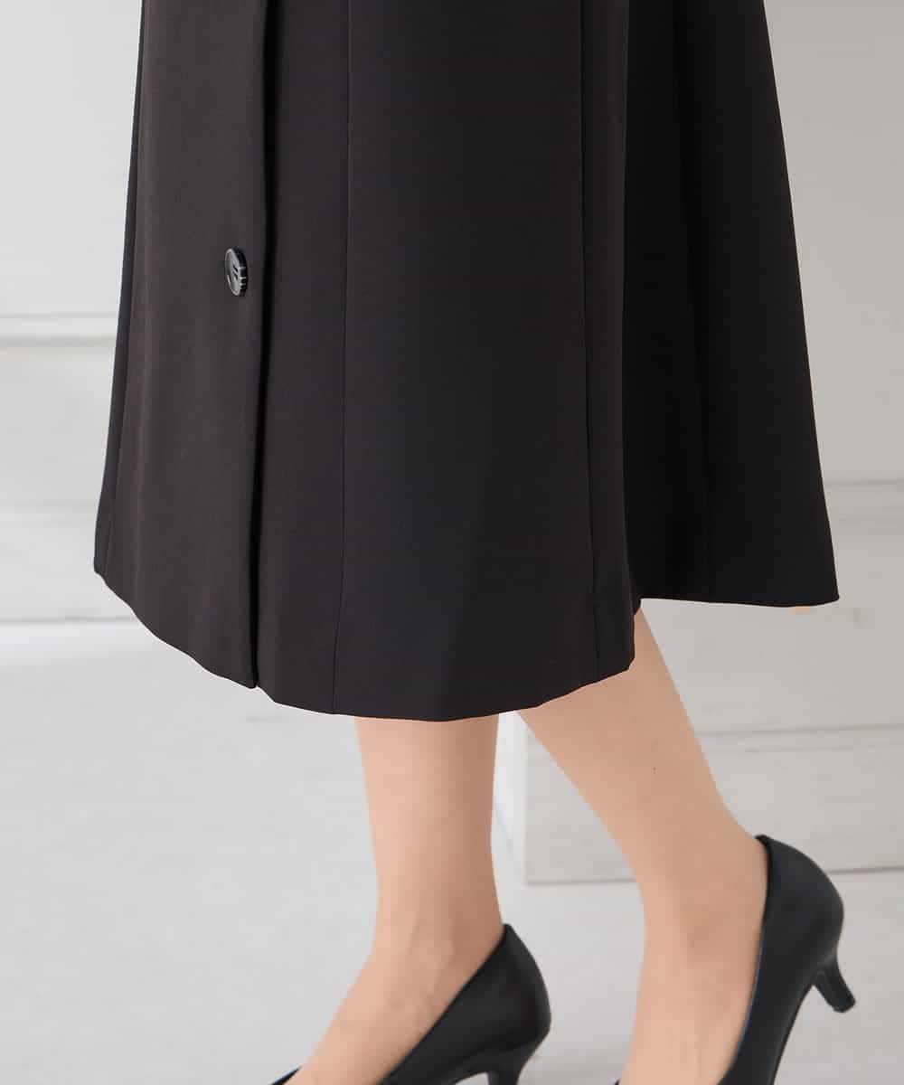 KAECD01099 a.v.v Elmi(アー・ヴェ・ヴェ) 【低身長サイズ】【洗える/ストレッチ/セットアップ対応】ダブルクロスロングジレワンピース ネイビー