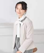 KAECD02119 a.v.v Elmi(アー・ヴェ・ヴェ) 【低身長サイズ】ツイードボウタイワンピース ネイビー