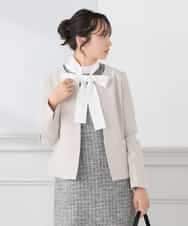 KAECD02119 a.v.v Elmi(アー・ヴェ・ヴェ) 【低身長サイズ】ツイードボウタイワンピース ネイビー