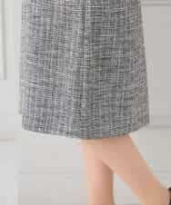 KAECD02119 a.v.v Elmi(アー・ヴェ・ヴェ) 【低身長サイズ】ツイードボウタイワンピース ネイビー