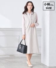 KAECD03089 a.v.v Elmi(アー・ヴェ・ヴェ) 【低身長サイズ】【洗える/ストレッチ】ダブルクロスジャンパードレス グレージュ