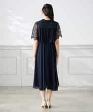 KAEGF10159 a.v.v Elmi(アー・ヴェ・ヴェ) 【低身長サイズ】【結婚式/お呼ばれに】レースドッキングワンピース スモーキーピンク